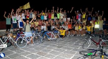 Gaeta, Ciclopasseggiata sotto le stelle: il Sindaco Mitrano con i ciclisti per la mobilità sostenibile