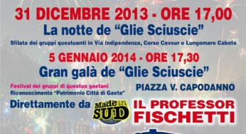 “La Notte de Glié Sciuscie” e “Calanne”: ritornano i tradizionali appuntamenti di Fine e Inizio Anno a Gaeta