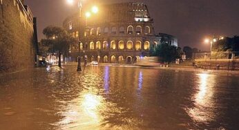 Nubifragio a Roma, allagamenti e disagi