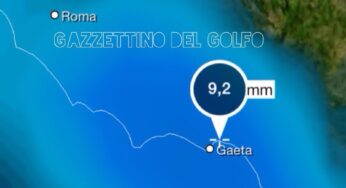 Golfo di Gaeta, in arrivo un’altra settimana di pioggia