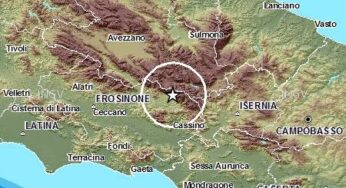 Scossa di terremoto tra Lazio e Abruzzo