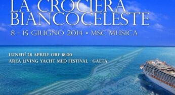 Il centrocampista Candreva a Gaeta per il lancio della crociera biancoceleste