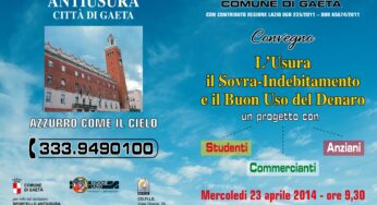 Usura, Sovra -indebitamento ed il Buon Uso del Denaro: a Gaeta il Convegno