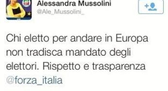 Europee: Mussolini lascera’ Senato, scelgo Bruxelles, non tradisco elettori