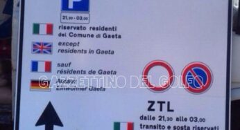 Gaeta, in fase di installazione la segnaletica ZTL