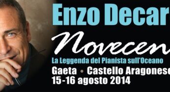 Enzo Decaro a Gaeta con lo spettacolo “Novecento” di Alessandro Baricco e le musiche di Ennio Morricone