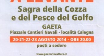 Gaeta, sagra della Cozza e del Pesce del Golfo: E’ “Festa a Levante”