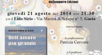 “Dell’Amore più Grande”, il 21 agosto Alessia Maria Di Biase presenta il suo libro