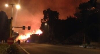 Incendio sulle montagne di Sperlonga, problemi alla circolazione sulla Flacca