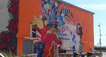 La Costa Concordia dice addio a Gaeta, al suo posto un nuovo murales