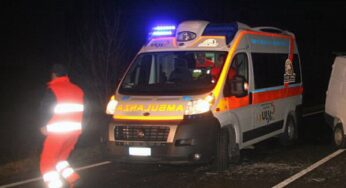 Ciclista investito a San Cosma