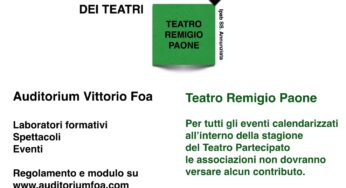 Sistema cittadino dei teatri. Laboratori formativi, tempo fino al 30 novembre per le richieste