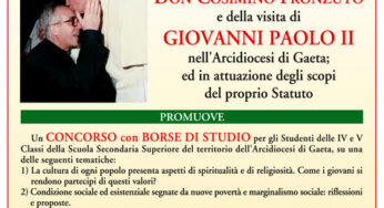 Gaeta, 25 anni dalla visita di Giovanni Paolo II. Per la ricorrenza borse di studio dalla Fondazione Don Cosimino Fronzuto