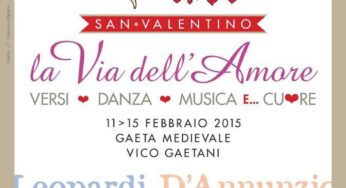 Gaeta, San Valentino Vicolo Gaetani è La Via dell’Amore: Poesia, danza, musica e… cuore