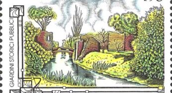Ninfa, il giardino all’inglese rivive su un francobollo