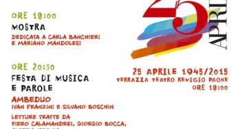 70 anni di libertà. Appuntamento il 25 aprile al teatro Remigio Paone
