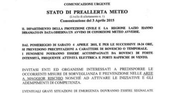 Allerta Meteo da domani per 18-24 ore. Pasqua a rischio pioggia