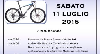 #Itri, sabato 11 luglio 3a edizione del “Pellegrinaggio in bici”