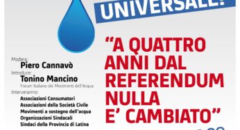 #AcquaPubblica: A quattro anni dal referendum nulla è cambiato assemblee a #Latina e #Minturno