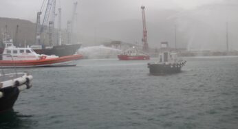 Porto di #Gaeta, esercitazione di incendio a bordo della Capitaneria di Porto