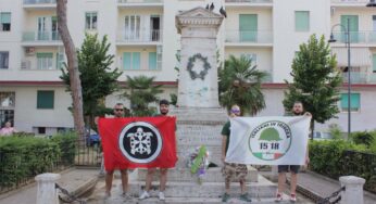 #Gaeta, militanti di #CasaPound riqualificano il monumento ai caduti di Villa delle Sirene