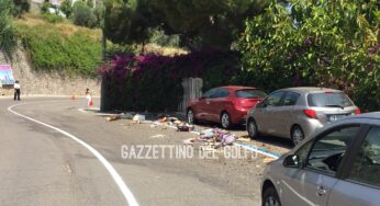 #Gaeta: furgone perde il carico, le bibite finiscono sull’asfalto. Si viaggia a senso unico alternato
