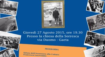 #Gaeta, giovedì 27 agosto nella chiesa della Sorresca sarà presentato il libro di Edvige Gioia “A ritroso”