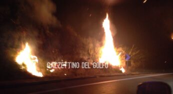 Fiamme nella notte a #Sperlonga, la #Polizia evacua le abitazioni mette in salvo le famiglie