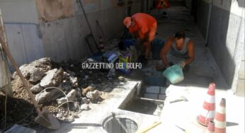 #Gaeta, proseguono spediti i lavori per il “By pass” fognario in Via Buonomo