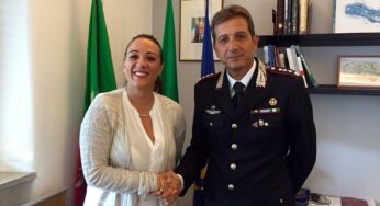 Il Presidente Della Penna da il benvenuto al Colonnello Calvi, nuovo Comandante Provinciale