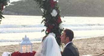 Paolo Pizzo e Lavinia Bonessio romantico sì in spiaggia a Gaeta
