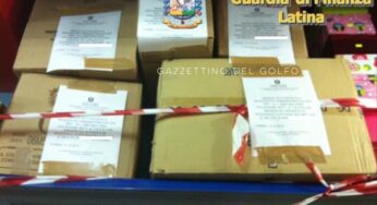#Formia, maxi sequestro delle Fiamme Gialle: 6.500 articoli irregolari