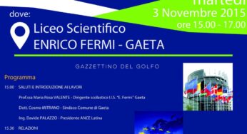 #Gaeta, all’Istituto Fermi l’incontro con i giovani “L’#Europa per la #sostenibilità: una sfida per le nuove generazioni del #Lazio”