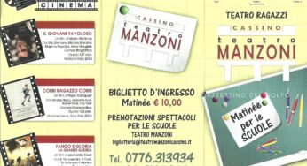 #Cassino: #Matinée per le scuole al Manzoni: dal 16 novembre gli #spettacoli dedicati ai ragazzi