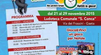 #Gaeta: Al via la Settimana del Gioco in scatola V edizione