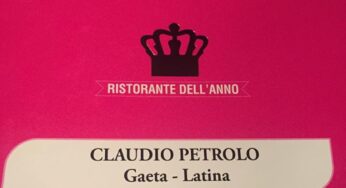 #Gaeta, Claudio Petrolo premiato come “Ristorante dell’Anno” a #Bibenda 2016