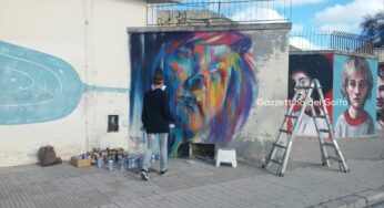#Gaeta, #StreetArt: Sema Lao dipinge a Serapo per dire NO alla violenza sulle donne