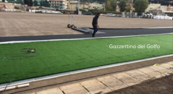 #Gaeta, lo #Stadio Riciniello rinasce: Iniziata la posa del manto