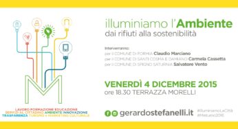#Minturno, “Illuminiamo l’Ambiente – Dai rifiuti alla sostenibilità”: Gerardo Stefanelli incontra la città 
