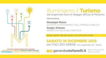 #Minturno, domani Stefanelli presenta: “Illuminiamo il turismo”