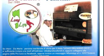 #Fondi: Mario Stravato, meglio conosciuto come “Zio Mario”, tra i candidati del concorso “Persona dell’Anno 2015”