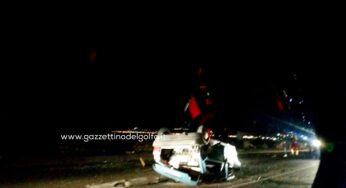 #Gaeta, schianto nella notte a Vindicio. Auto ribaltata e traffico in tilt