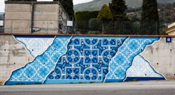 La street art sbarca a #Maranola, Add Fuel “ridisegna” il perimetro del cimitero