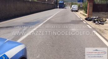 Gaeta: Incidente sulla via Appia. Grave un centauro **VIDEO**