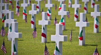 Il Labaro di Latina al Memorial Day presso il cimitero americano di Nettuno