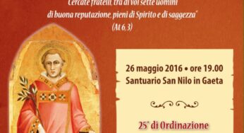 #Gaeta, giovedì 26 maggio festa per i 25 anni di ordinazione di alcuni diaconi permanenti