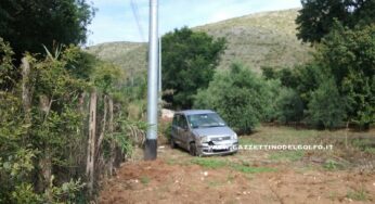Gaeta: Perde il controllo della vettura e finisce nel terreno sottostante