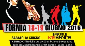 #Formia – Musica per le strade del centro e in spiaggia, sabato e domenica torna l’energia del “Kebanda Formia Street Band Festival”