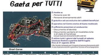Gaeta: parte il Bus Sociale perché il diritto alla mobilità è di tutti
