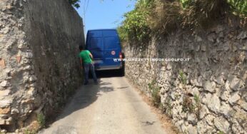 Gaeta: Ancora un furgone bloccato in Via del Colle. Due episodi in 24 ore